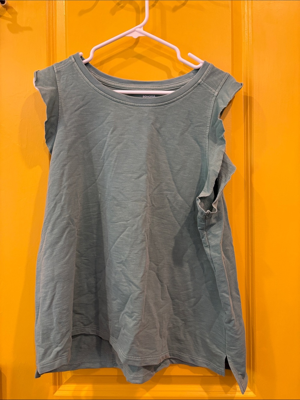Women’s Sonoma Sleeveless Ruffle Trim Tank Top - Green